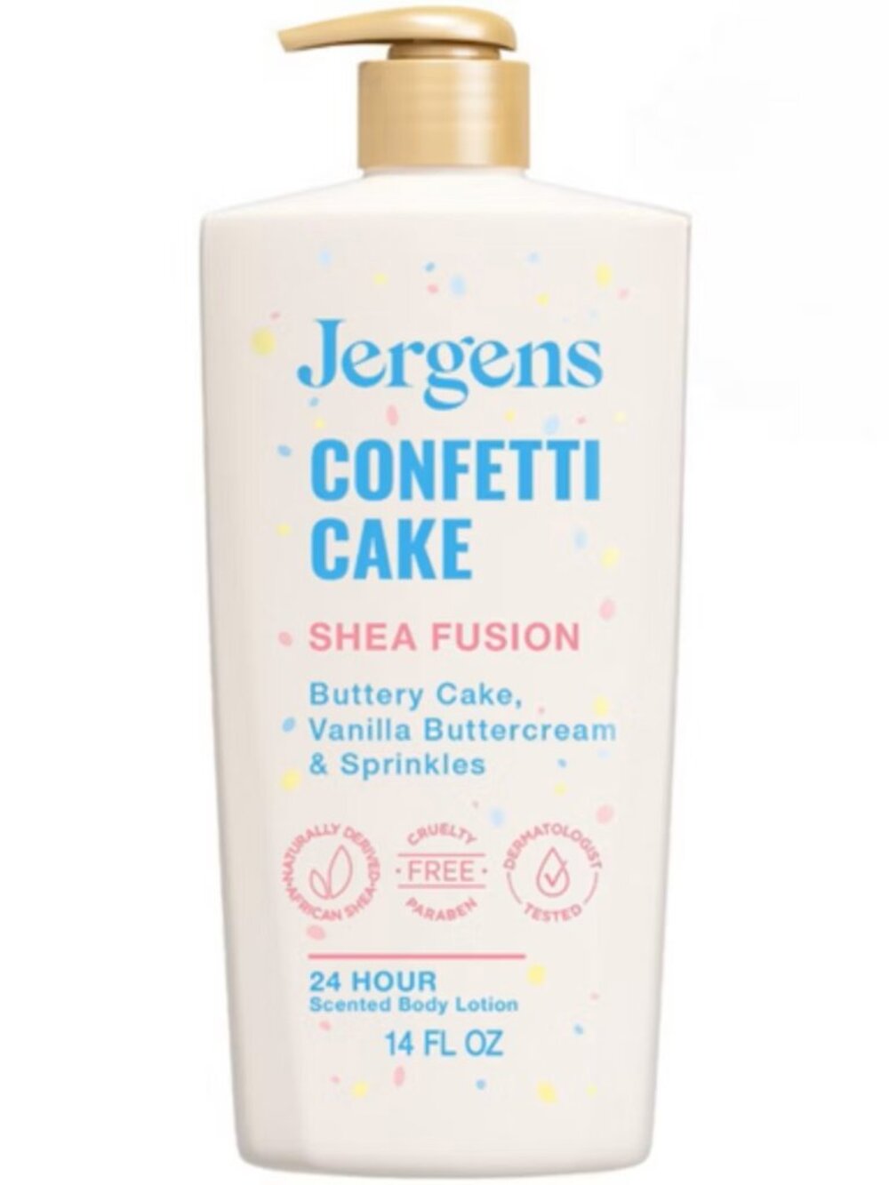 Jergens Limited Edition Confetti Cake Scented Lotion 14oz 125th Anniversary NWOT